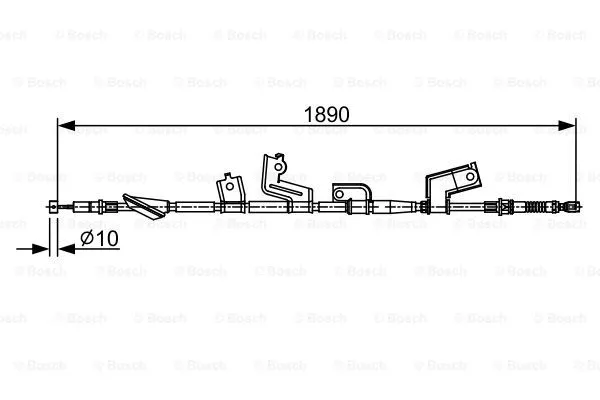 Cable Pull, parking brake (1 987 482 576)