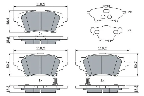 Brake Pad Set, disc brake (0 986 424 911)