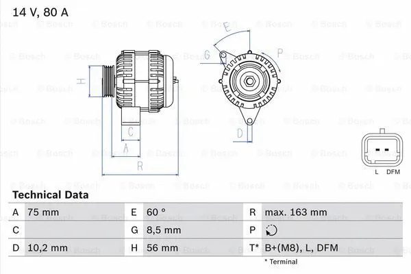 Alternator (0 986 049 630)