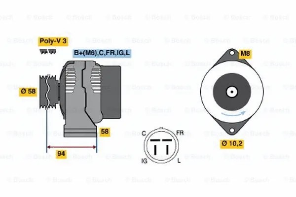 Alternator (0 986 038 551)