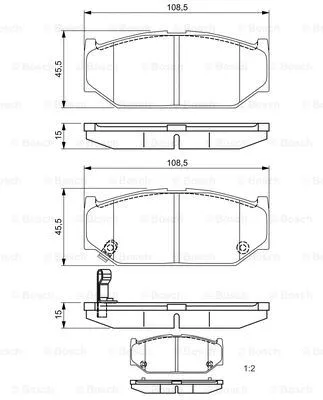 Brake Pad Set, disc brake (0 986 495 308)