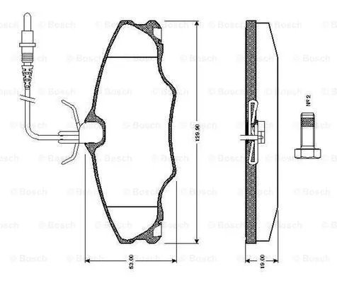 Brake Pad Set, disc brake (0 986 TB2 296)