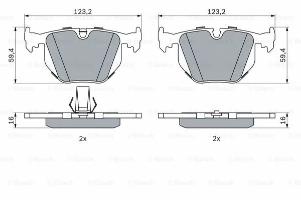 Brake Pad Set, disc brake (0 986 494 006)
