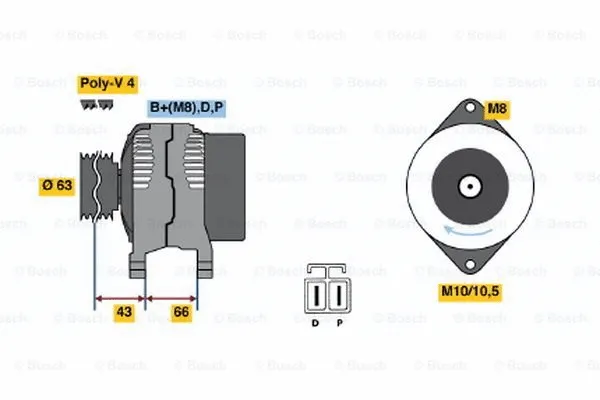 Alternator (0 986 045 491)