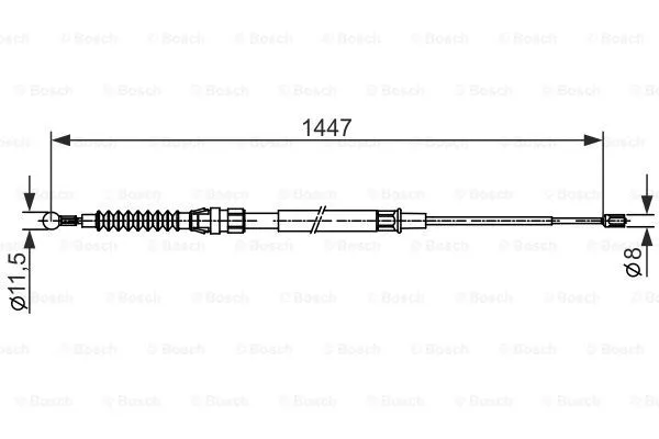 Cable Pull, parking brake (1 987 482 445)