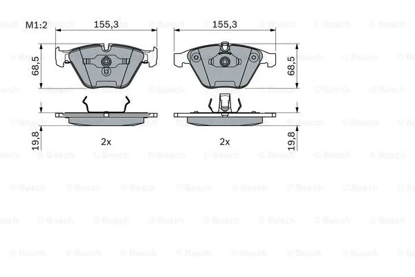 Brake Pad Set, disc brake (0 986 494 036)