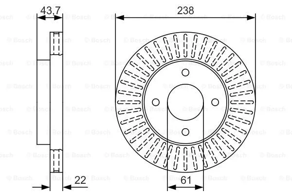 Brake Disc (0 986 479 T42)