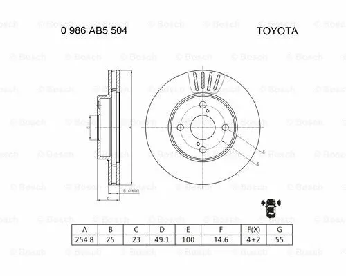 Brake Disc (0 986 AB5 504)