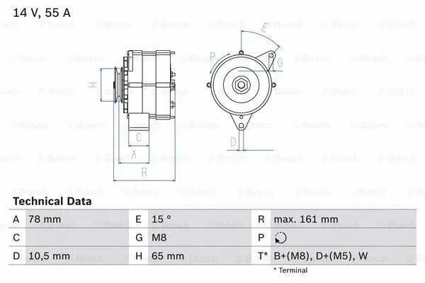 Alternator (0 986 041 630)