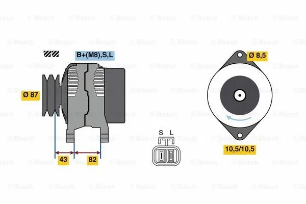 Alternator (0 986 080 860)