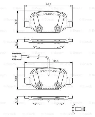 Brake Pad Set, disc brake (0 986 TB3 162)