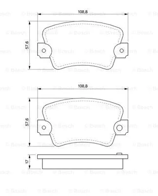 Brake Pad Set, disc brake (0 986 464 881)