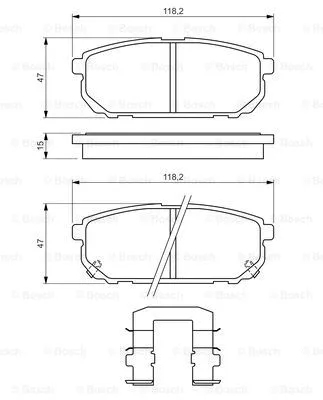 Brake Pad Set, disc brake (0 986 494 590)