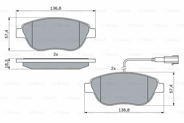 Brake Pad Set, disc brake (0 986 494 464)