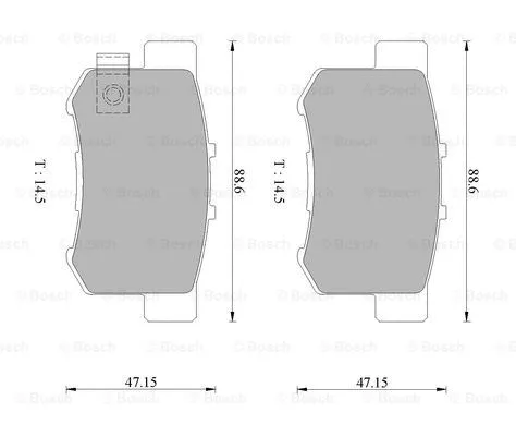 Brake Pad Set, disc brake (0 986 505 694)