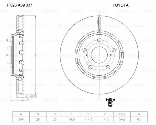 Brake Disc (F 026 A09 337)