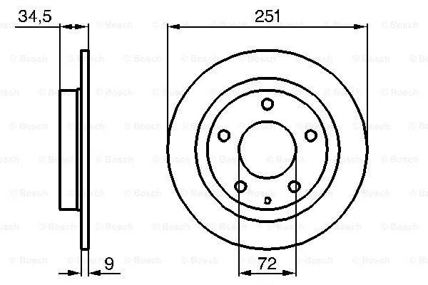 Brake Disc (0 986 479 208)
