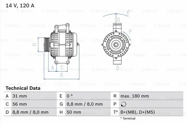Alternator (0 986 043 900)
