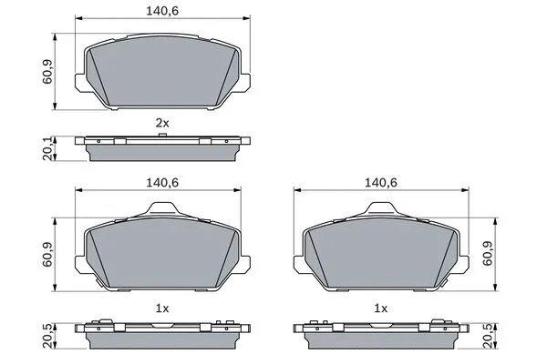 Brake Pad Set, disc brake (0 986 424 954)