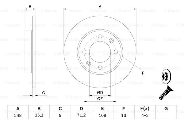 Brake Disc (0 986 478 608)