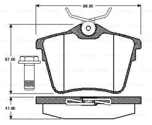 Brake Pad Set, disc brake (0 986 TB2 881)