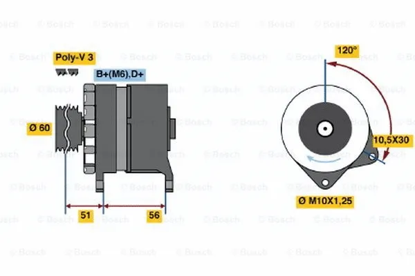 Alternator (0 120 488 274)