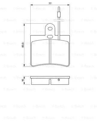 Brake Pad Set, disc brake (0 986 424 025)