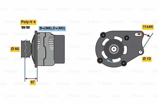 Alternator (0 986 048 541)