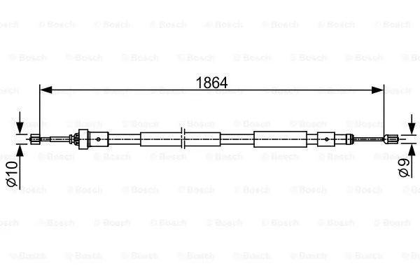 Cable Pull, parking brake (1 987 482 408)