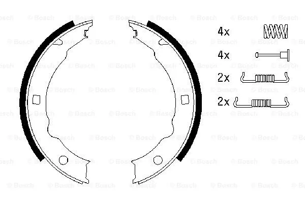 Brake Shoe Set, parking brake