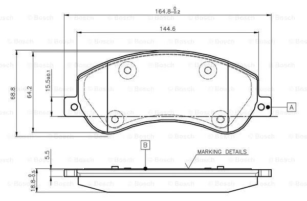 Brake Pad Set, disc brake (0 986 TB2 951)
