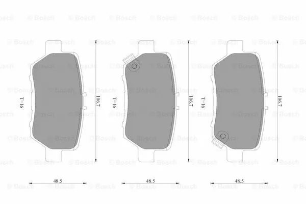 Brake Pad Set, disc brake (0 986 AB3 527)