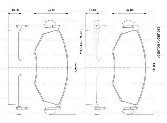 Brake Pad Set, disc brake (0 986 BB0 305)