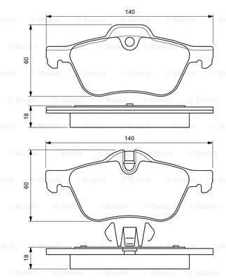 Brake Pad Set, disc brake (0 986 424 652)