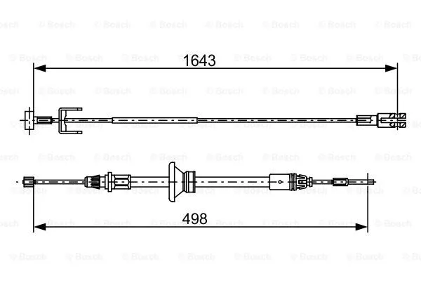 Cable Pull, parking brake (1 987 482 525)