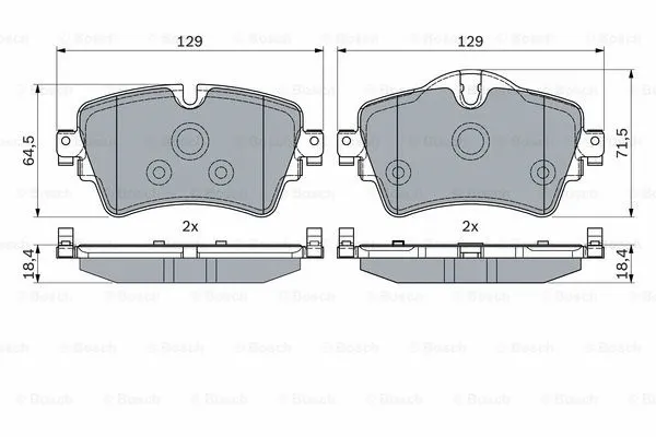 Brake Pad Set, disc brake (0 986 494 809)