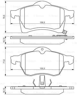 Brake Pad Set, disc brake (0 986 494 508)