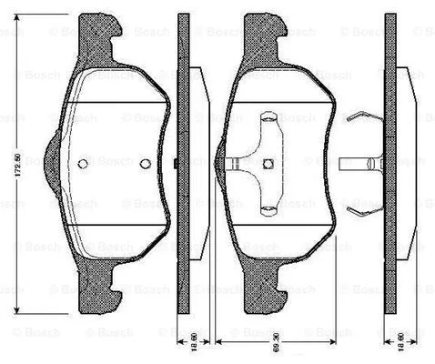 Brake Pad Set, disc brake (0 986 TB2 841)