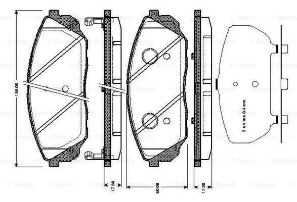 Brake Pad Set, disc brake (0 986 TB3 001)