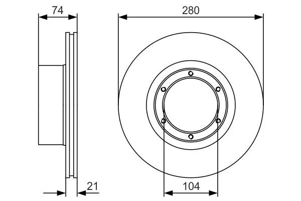 Brake Disc (0 986 479 R49)