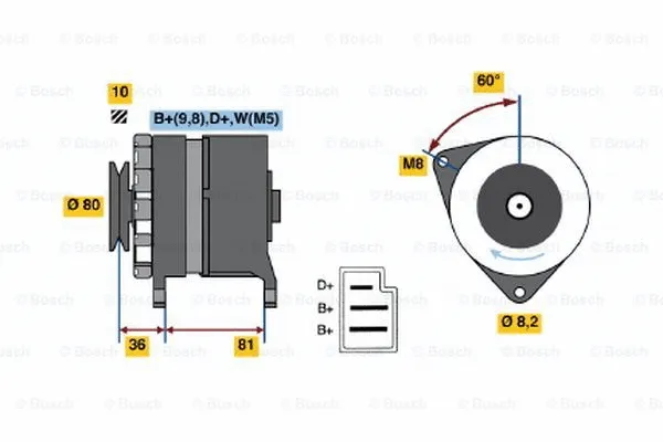 Alternator (0 986 036 110)