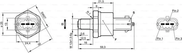 Sensor, fuel pressure