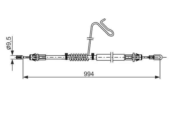 Cable Pull, parking brake (1 987 482 882)