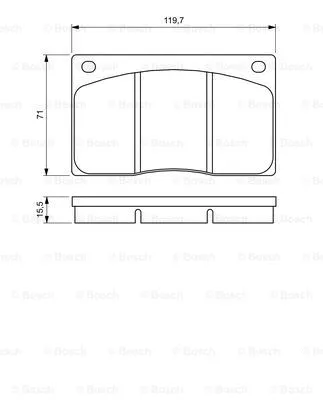 Brake Pad Set, disc brake (0 986 424 684)