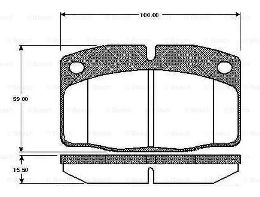 Brake Pad Set, disc brake (0 986 TB2 003)