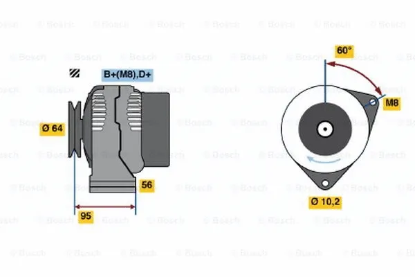 Alternator (0 120 335 006)