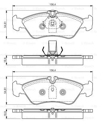 Brake Pad Set, disc brake (0 986 495 000)