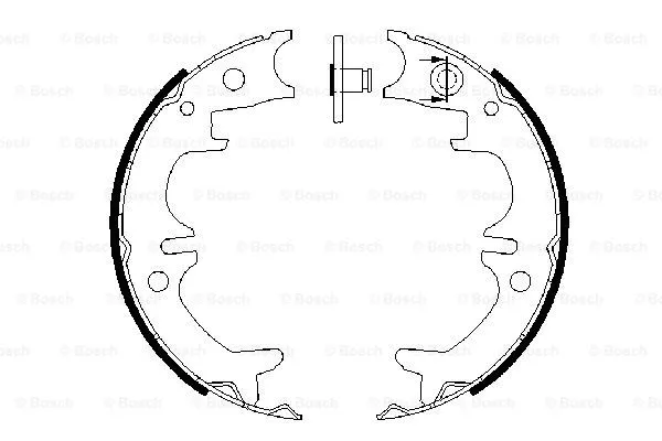 Brake Shoe Set, parking brake (0 986 487 680)