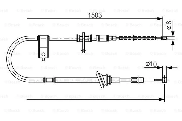 Cable Pull, parking brake (1 987 482 165)