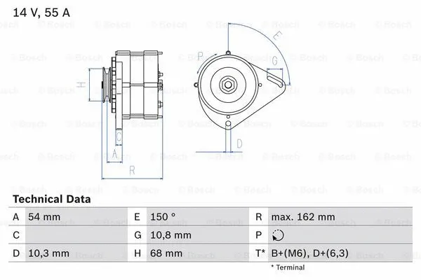 Alternator (0 986 039 501)